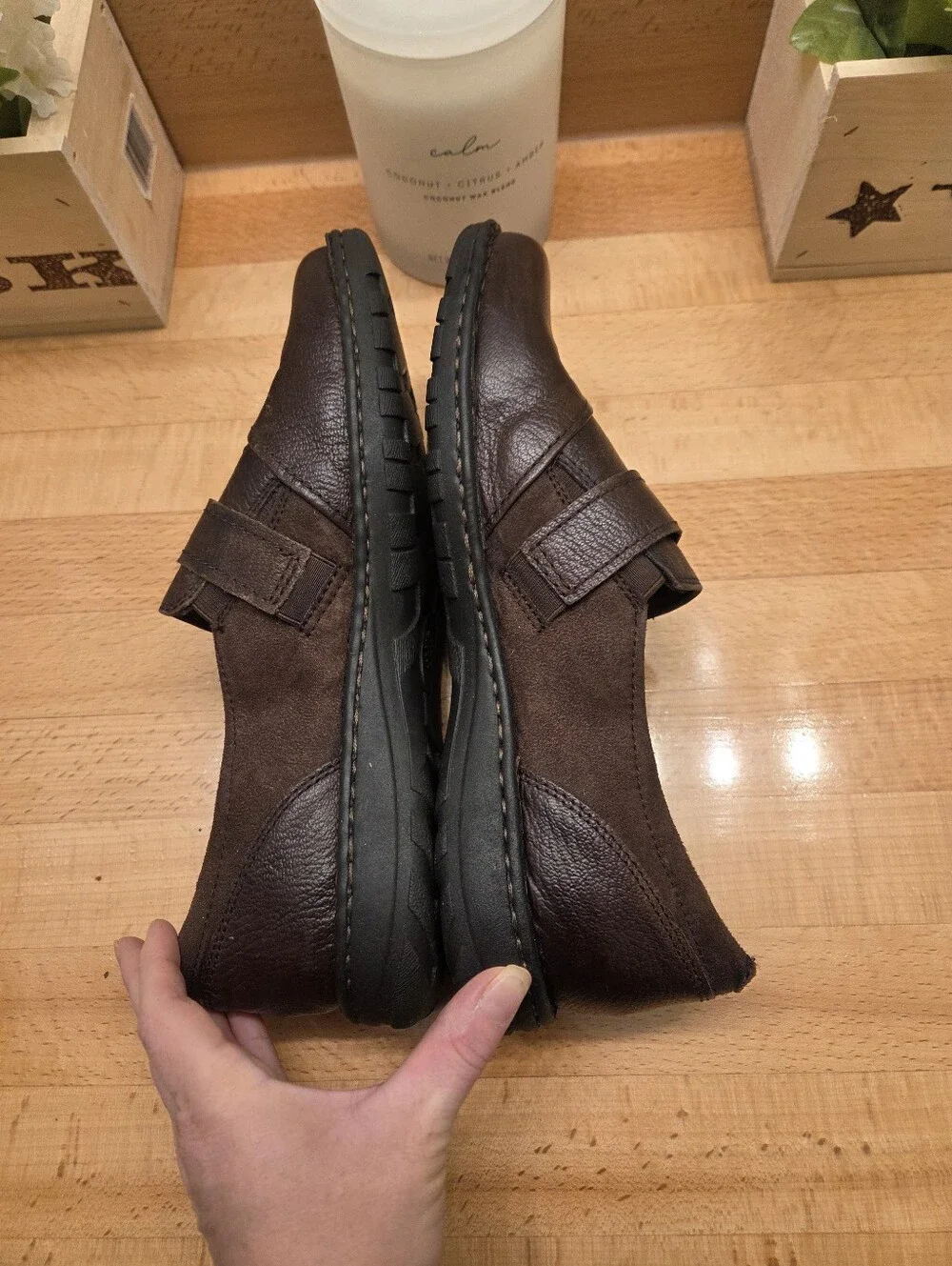 Earth Spirit Gelron Brown Leather Comfort Slip-On Loafer Womens Size 11